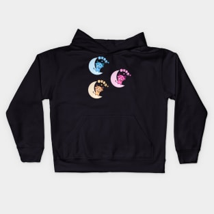 Cute Cows Dancing on Moon Sticker Pack Kids Hoodie